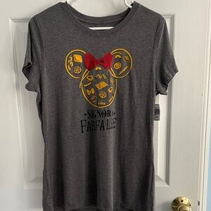 Disney Italian Gray Tee with Red and Gold Accents